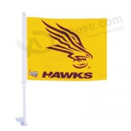 wholesale polyester printed national car flags with plastic pole