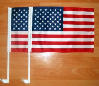 我们美国爱国车卡车窗口夹美国国旗18''x 12''批发