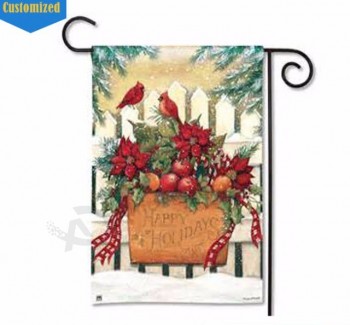 Factory direct cheap wholesale garden flags for custom