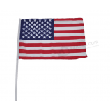 4x6" USA American National Flags Plastic Pole Hand Hold Flags Wholesale