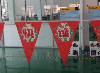 Wholesale customized flag Indoor Bunting Chrismas Flag with your logo
