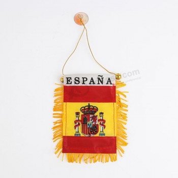 New arrival stripes red yellow durable indoor advertising promotional banner hanging flag with your logo