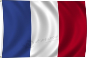 免费送货法国国旗3英尺x 5英尺100％聚酯法国国旗和横幅户外室内150x90厘米庆祝大旗