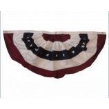 Fence Hanging 210d Oxford Polyester American Embroidered Star USA Flags with your logo