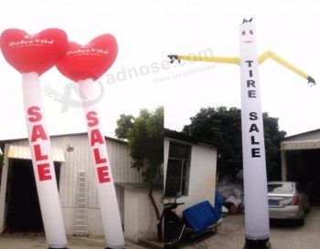 Heart Shape Inflatable Waving Air Dancer For Advertising