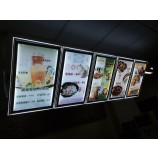 освещенная светом светодиодная подсветка меню светодиодная подсветка окна рекламных меню ресторана