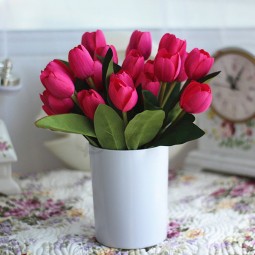 9 Köpfe künStliche Seide Tulpe Blumen BrEinut HortenSien PEinrtY Hochzeit Dekor nEinch HEinuSe