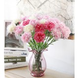 1PCのDIY新鮮な人工の花のカーネーションシルクの花母の日ホームパーティーのための偽の植物