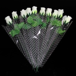 11PC/많은 신선한 흰 장미 인공 꽃 진짜 터치 장미 꽃, 결혼식을위한 가정 장식