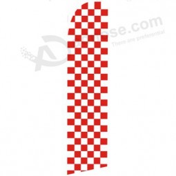 Wholesale Customized High-end 322x75 checkered red white swooper flag