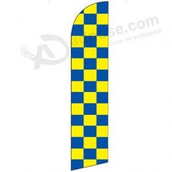Bandera modificada para requisitos particulares al por mayor 322x75 a cuadros personalizada grande azul del swooper de la bandera 322x75