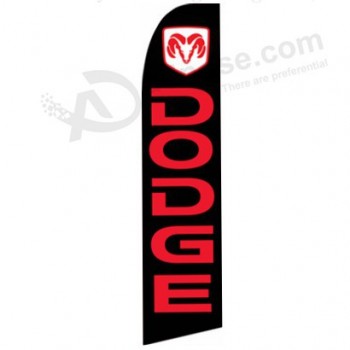 Wholesale customized Factory wholesale custom logo printed 322x75 DODGE new (2) swooper flag