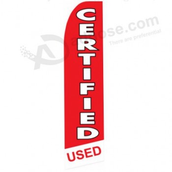Bandiera professionale swooper con certificazione 322x75 personalizzata