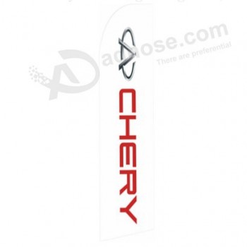 Factory wholesale Customized logo printed 322x75 chery swooper flag