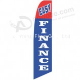 Wholesale customized High-end custom 322x75 Easy Finance swooper flag with high quality and any size