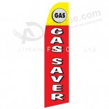 Wholesale customized Outdoor custom printing wholesale 322x75 Gas saver swooper flags with high quality and any size