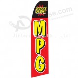 Wholesale customized Professional custom 322x75 Great MPG swooper flag with high quality and any size