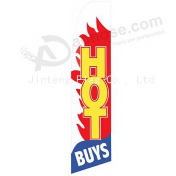 Wholesale customized Outdoor custom printing wholesale 322x75 Hot buys swooper flags