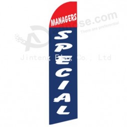 Wholesale customized Outdoor custom printing wholesale 322x75 managers special swooper flags