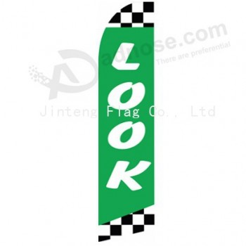 Wholesale customized Outdoor custom printing wholesale 322x75 look swooper flags