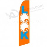 Wholesale customized High-end custom 322x75 Look (2) swooper flag with high quality and any size