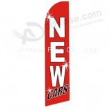 Wholesale customized High-end custom 322x75 new cars red ground swooper flag with high quality and any size