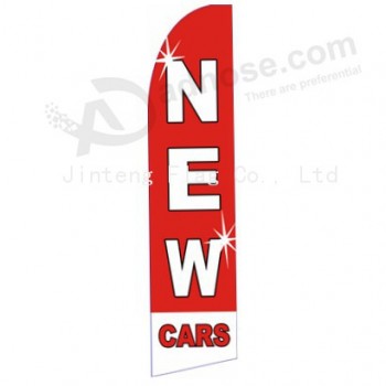 All'ingrosso su misura alta-Fine personalizzato 322x75 nuove auto bandiera rossa swooper