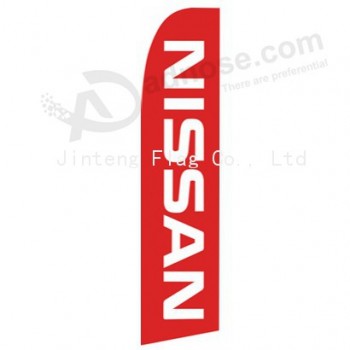 Großhandel maßgeschneiderte professionelle benutzerdefinierte 322 x 75 Nissan (2) Swooper Flagge