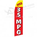 Wholesale customized High-end custom 322x75 over 35 mpg swooper flag with high quality and any size