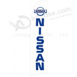 Venta al por mayor personalizado personalizado 322x75 bandera nissan swooper