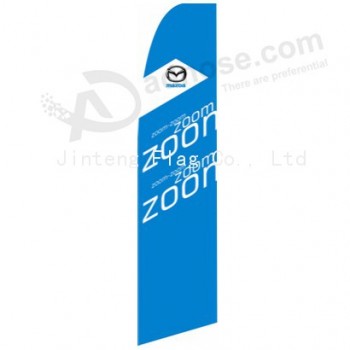 Großhandel angepasst hoch-Ende benutzerdefinierte 322 x 75 Mazda Zoom Swooper Flaggege