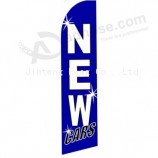 Wholesale customized Professional custom 322x75 new cars blue swooper flag with high quality and any size