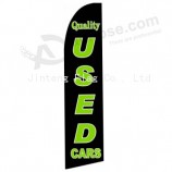 Wholesale customized High-end custom 322x75 quality used car black 375c swooper flag with high quality and any size