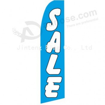 Großhandelskundenspezifischer kundenspezifischer 322x75 Verkauf blaue Swooperflagge