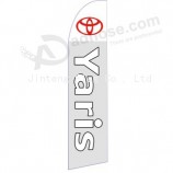 Wholesale customized High-end custom 322x75 toyota yaris swooper flag with high quality and any size