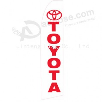 Großhandelskundenspezifische Berufsgewohnheit 322x75 Toyota- weiße Swooperflagge
