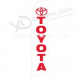 Wholesale customized Professional custom 322x75 toyota white swooper flag with high quality and any size