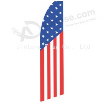 Outdoor custom printing wholesale 322x75 US swooper flags with your logo
