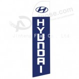 Wholesale customized Professional custom hyundai 322X75 swooper flag with high quality and any size