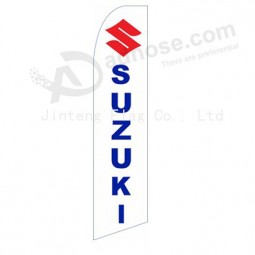 Outdoor custom printing wholesale SUZUKI 322X75 swooper flags with your logo