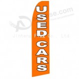 Wholesale customized Outdoor custom printing wholesale 322X75 used cars hexorange swooper flags with high quality and any size