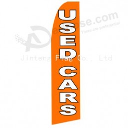 Wholesale customized Outdoor custom printing wholesale 322X75 used cars hexorange swooper flags with high quality and any size