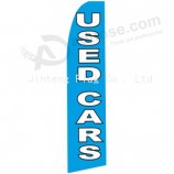 Wholesale customized Factory direct wholesale 335X75 used cars light blue black outline swooper flag with high quality and any size