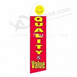 Outdoor custom printing wholesale quality value swooper flags with your logo
