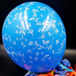 100个大乳胶浪漫圆形气球十面体打印婚礼生日快乐聚会庆祝