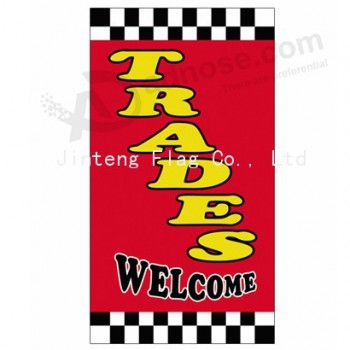 Logo personalizzato all'ingrosso stampato rsf325 flat top flag