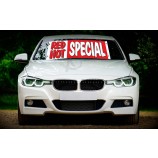 Factory wholesale custom BMW windshield banners with high quality and any size