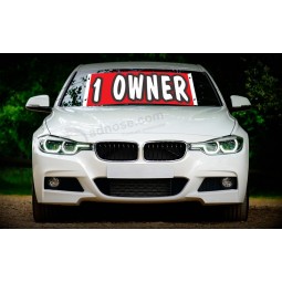 Factory wholesale custom BMW windshield banners 1 0WNER