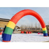 Factory custom red rainbow Inflatable arch with high quality and any size