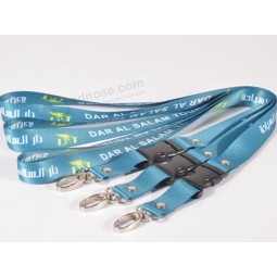 Wholesale custom personalized cheap neck breakaway lanyards for badge holders with your logo